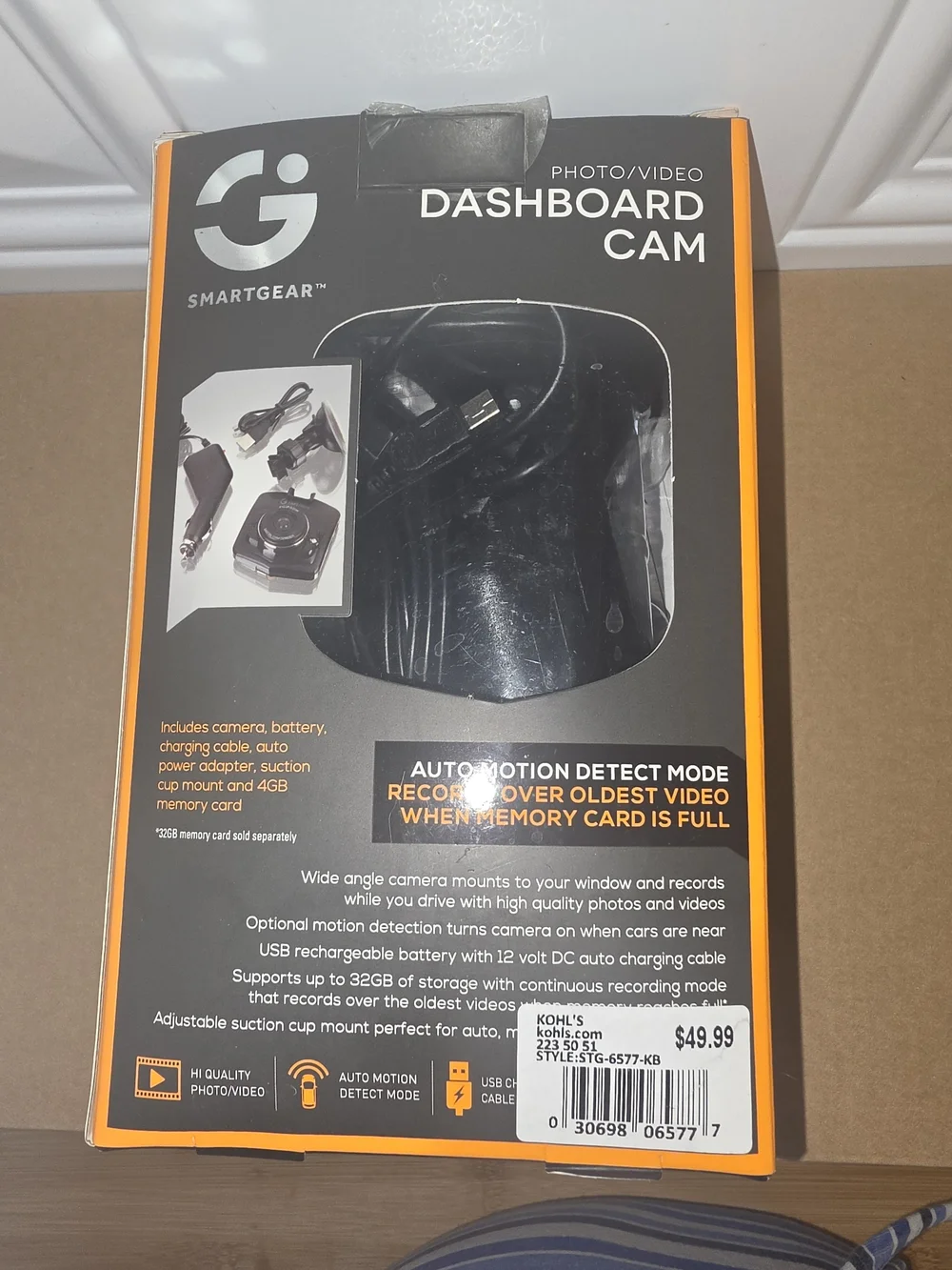 Black Dashboard/Board Cam Webcam with USB